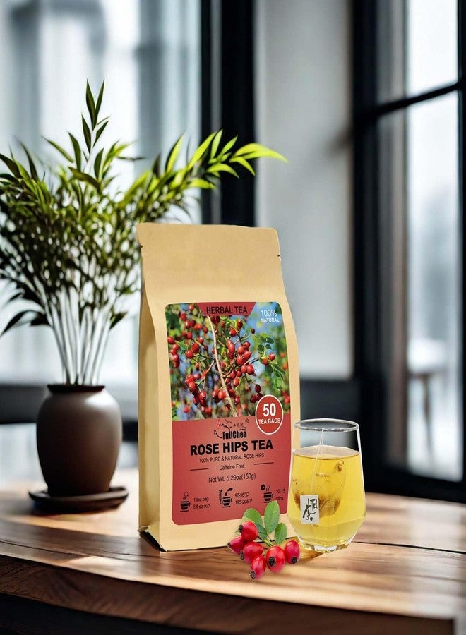 كامل فول تشيا - أكياس شاي ثمر الورد، 50 كيس شاي، 3 غرام/كيس - ثمر ورد فاخر - غير معدل وراثيًا - خالٍ من الكافيين - يدعم الهضم ويعزز المناعة - Image 5